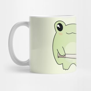 Kawaii Frog Loves Softball Mug